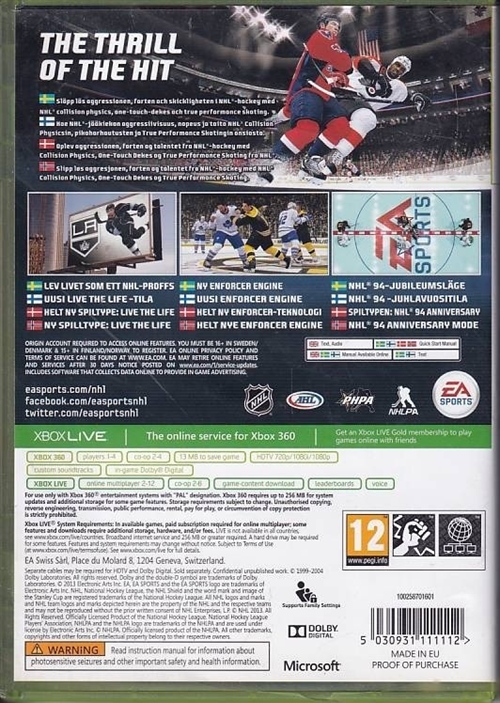 NHL 14 - XBOX 360 (B - Grade) (Genbrug)